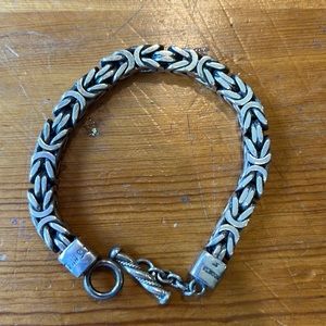 Lois Hill Sterling Toggle Bracelet 71/2”